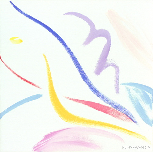 2011 Ruby Ewen - Body Riffs 11 - Oil on Canvas - 2011 - 12 x 12 in 30 x 30 cm